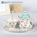 China Tangshan acciones finas de hueso fino de té de china conjunto / Bonechina hueso de bien China tetera y hervidor de agua conjunto